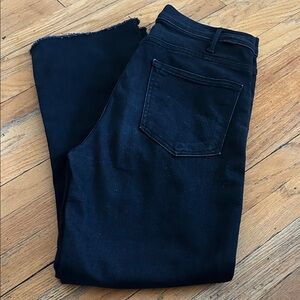MOTHER Black Denim Jeans Hustler Fray size 30